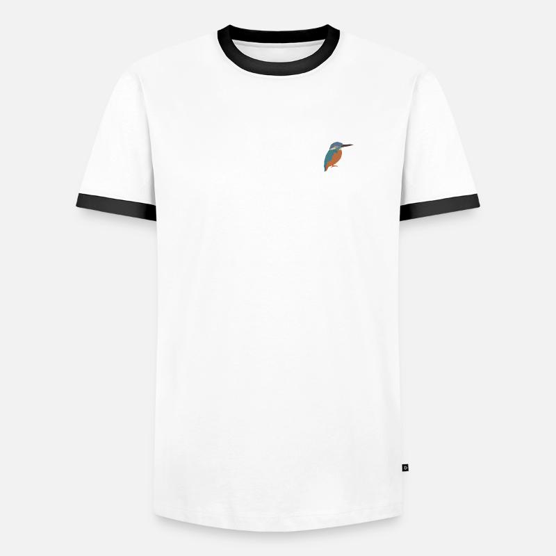 Eisvogel - Männer Kontrast-T-Shirt - Weiß/Schwarz