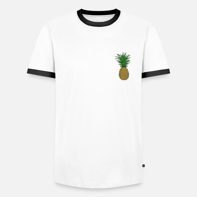 pineapple - Men's Ringer Shirt - white/black