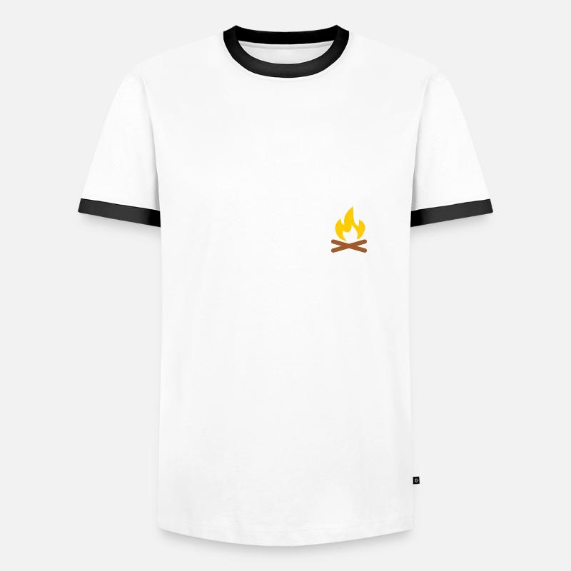 Campfire - Men's Ringer Shirt - white/black