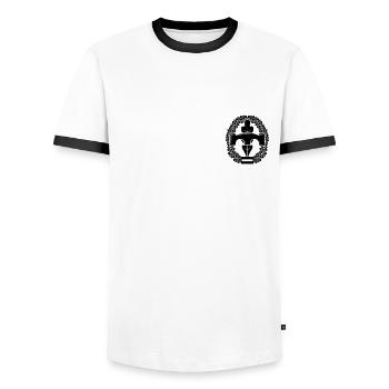 pioneers Black - Men's Ringer Shirt - white/black - Front - AI Model Female 172 light (172cm) & AI Model Male 178 dark (178cm)