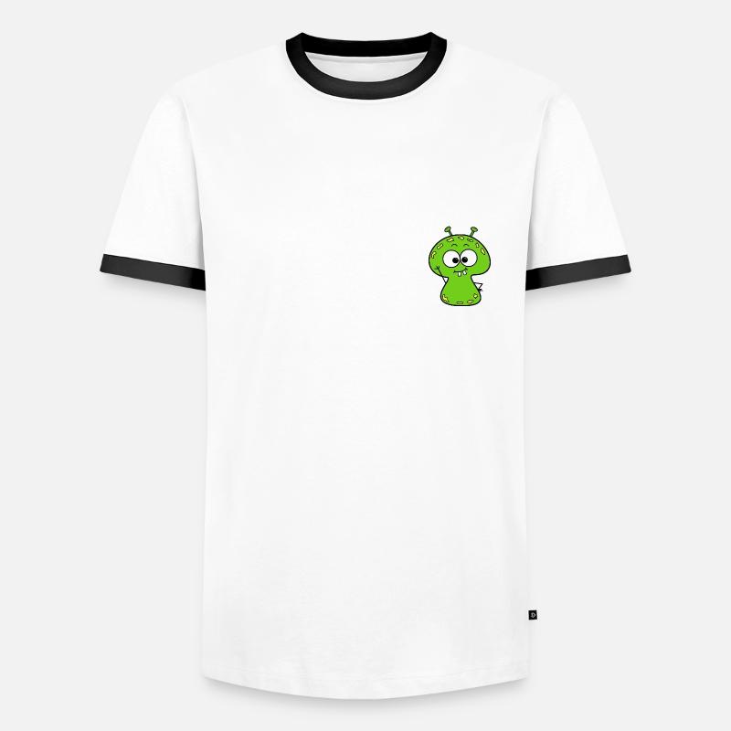 Monster - Männer Kontrast-T-Shirt - Weiß/Schwarz