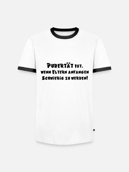 pubertaet_ist - Men's Ringer Shirt - white/black