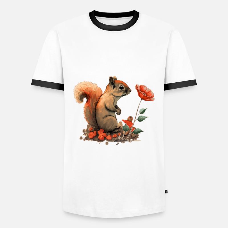 Squirrel - Men's Ringer Shirt - white/black
