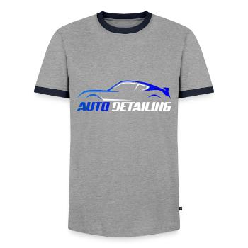Illustration de voiture de sport - T-shirt contrasté Homme - gris/marine  - Devant - AI Model Female 172 light (172cm) & AI Model Male 178 light (178cm)