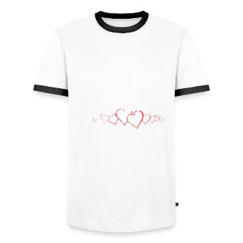 Bergdoktor Berge Alpen Apres Ski Skifahren - Männer Kontrast-T-Shirt - Weiß/Schwarz - Vorne - AI Model Female 172 light (172cm) & AI Model Male 178 dark (178cm)