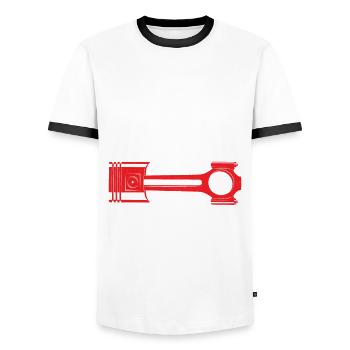 I'm here Because you broke it funny shirt - Men's Ringer Shirt - white/black - Front - AI Model Female 172 light (172cm) & AI Model Male 178 dark (178cm)