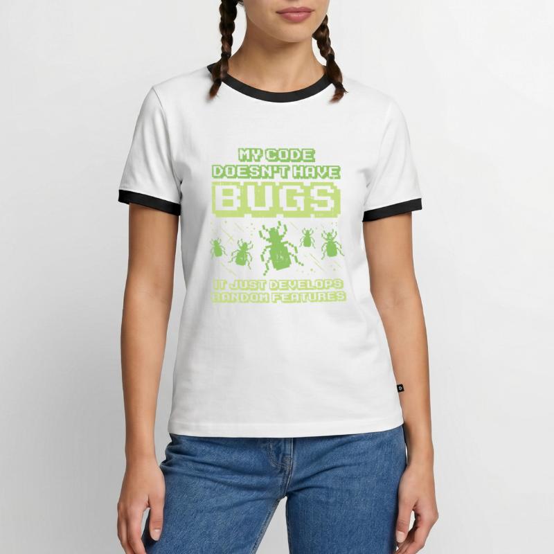 Code Bug Test Programmierer Entwickler Geschenk Männer Kontrast-T-Shirt