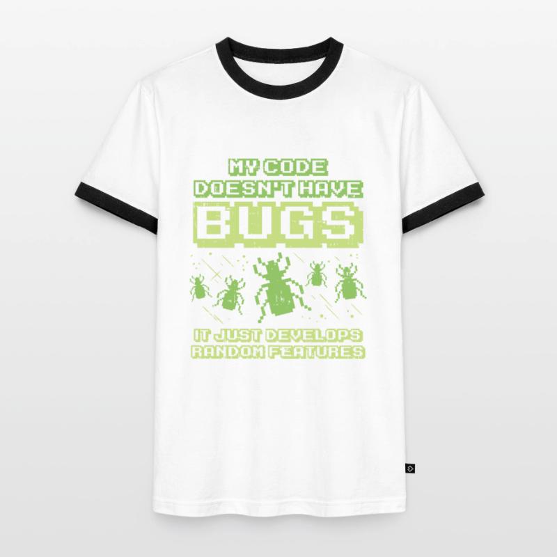 Code Bug Test Programmierer Entwickler Geschenk Männer Kontrast-T-Shirt