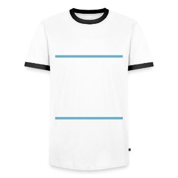 Ali - Männer Kontrast-T-Shirt - Weiß/Schwarz - Vorne - AI Model Female 172 light (172cm) & AI Model Male 178 dark (178cm)