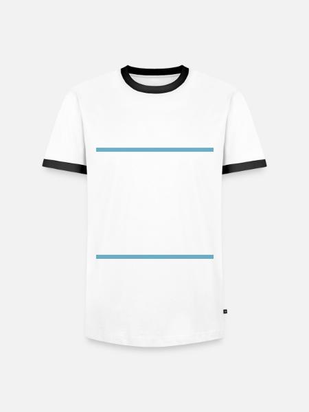 Ali - Männer Kontrast-T-Shirt - Weiß/Schwarz