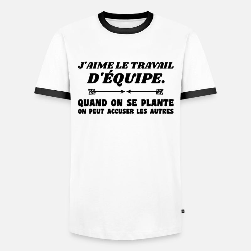 Teamwork - Men's Ringer Shirt - white/black