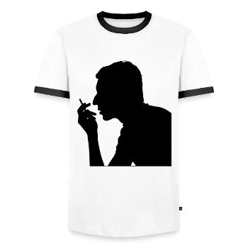 Gainsbourg - T-shirt contrasté Homme - blanc/noir - Devant - AI Model Female 172 light (172cm) & AI Model Male 178 dark (178cm)