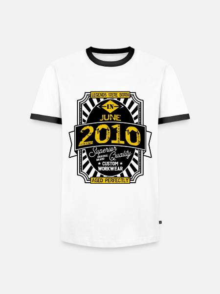 2010 JUNE - Men's Ringer Shirt - white/black