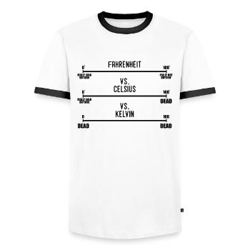 Science Humour Chemistry Thermodynamics Joke Funny - Men's Ringer Shirt - white/black - Front - AI Model Female 172 light (172cm) & AI Model Male 178 dark (178cm)