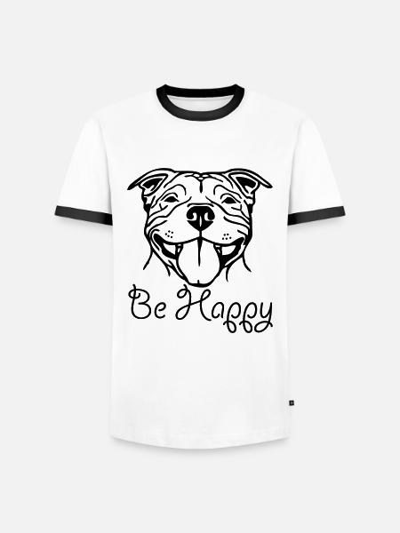 sbtsmile3 - T-shirt contrasté Homme - blanc/noir