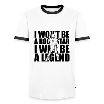 i won't be a star i will be a legend - Männer Kontrast-T-Shirt - Weiß/Schwarz - Vorne - AI Model Female 172 light (172cm) & AI Model Male 178 dark (178cm)