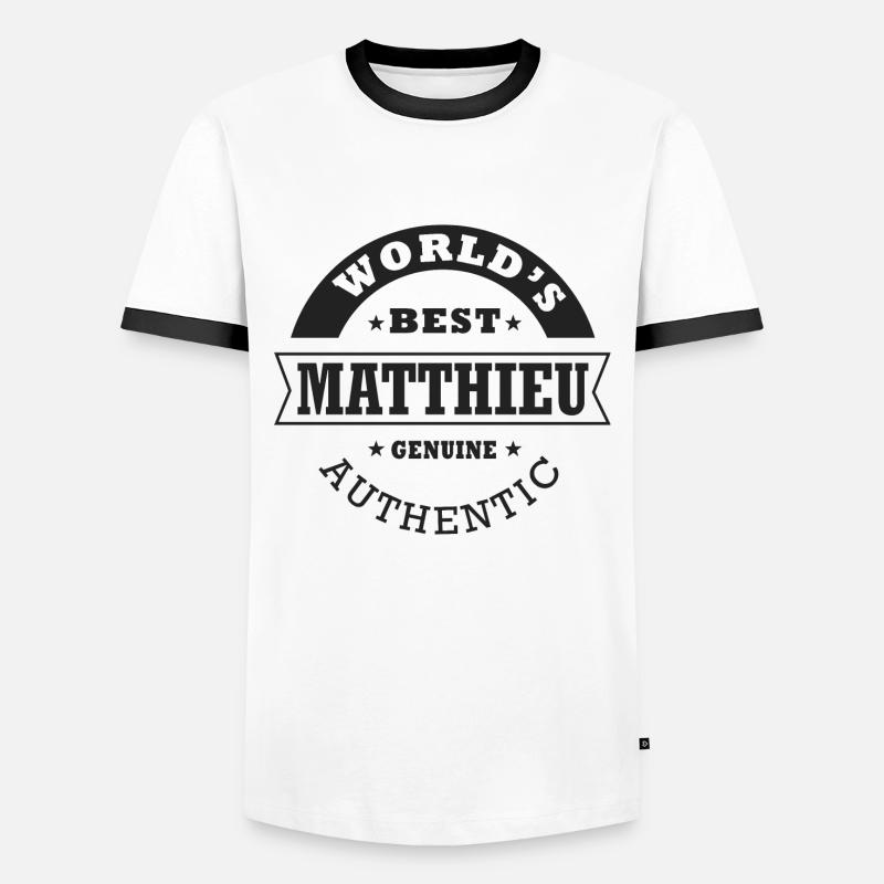 Matthäus Geschenk Matthäus Name Matthäus - Männer Kontrast-T-Shirt - Weiß/Schwarz