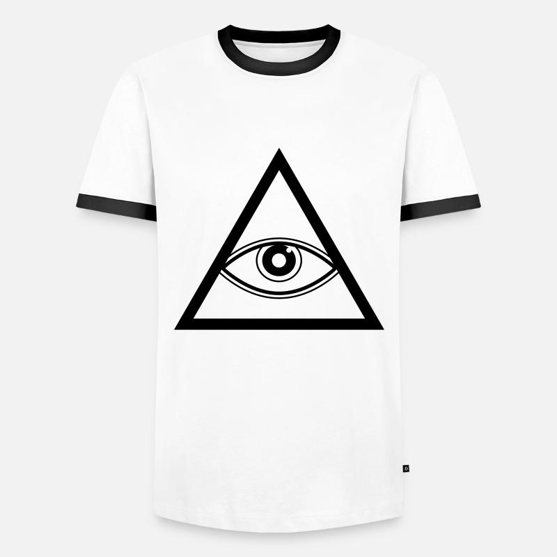 Triangle - Men's Ringer Shirt - white/black
