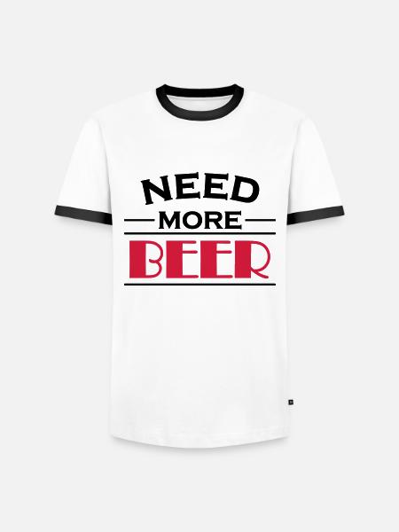 Need more beer! - Männer Kontrast-T-Shirt - Weiß/Schwarz