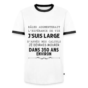 Râler rajeunit Idée Cadeau Homme Femme - T-shirt contrasté Homme - blanc/noir - Devant - AI Model Female 172 light (172cm) & AI Model Male 178 dark (178cm)