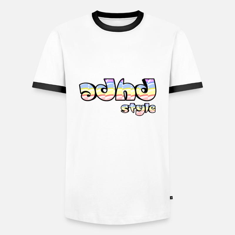 Adhd style - Men's Ringer Shirt - white/black