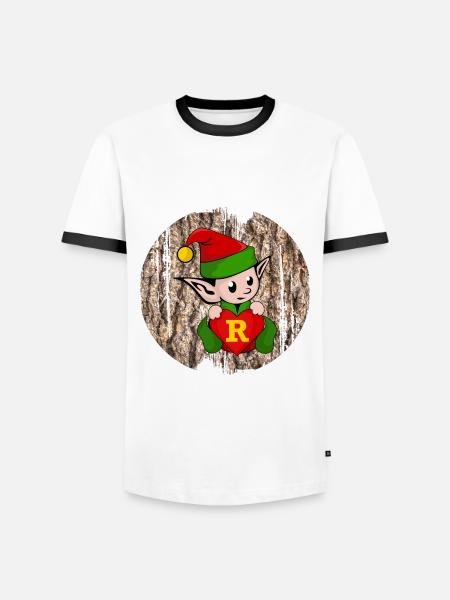 eleven r - Men's Ringer Shirt - white/black