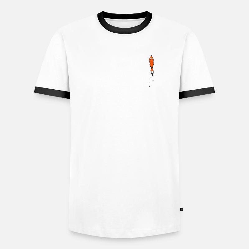 Fox - Men's Ringer Shirt - white/black