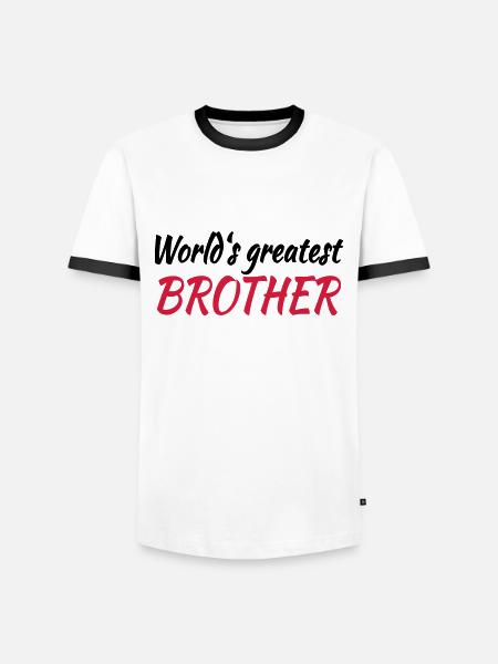 World's greatest brother - Männer Kontrast-T-Shirt - Weiß/Schwarz
