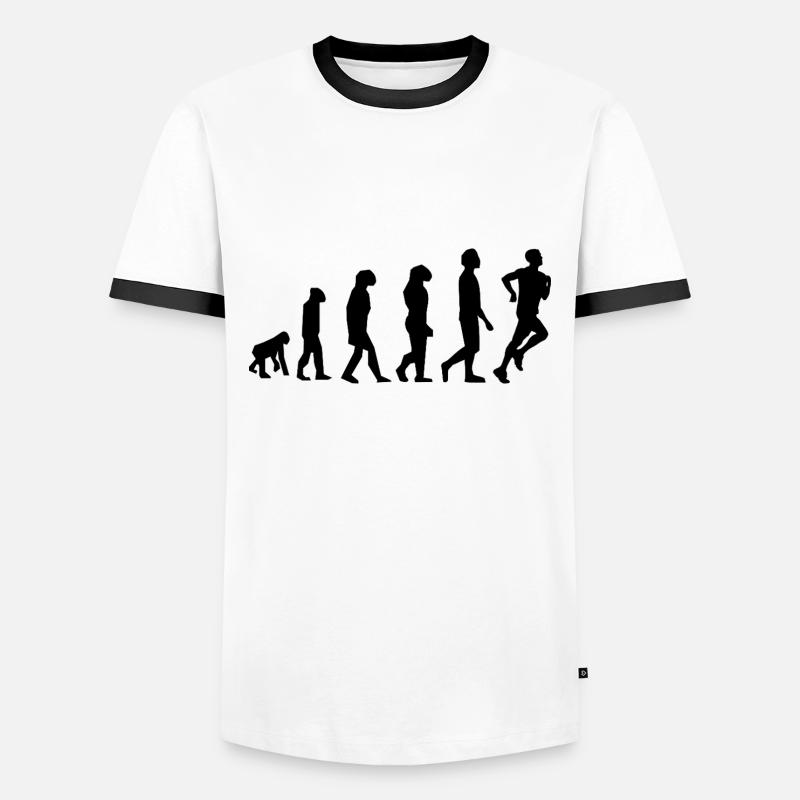 Evolution Jogging / Joggers - Men's Ringer Shirt - white/black