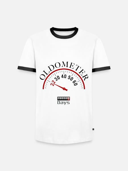 Oldometer 22nd birthday - Men's Ringer Shirt - white/black