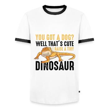 Bartagame saying reptiles lizard gifts - Men's Ringer Shirt - white/black - Front - AI Model Female 172 light (172cm) & AI Model Male 178 dark (178cm)