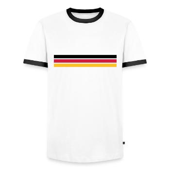 Germany - T-shirt contrasté Homme - blanc/noir - Devant - AI Model Female 172 light (172cm) & AI Model Male 178 dark (178cm)
