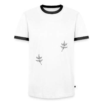 Christliches Design Es geht mir gut mit der Seele - Männer Kontrast-T-Shirt - Weiß/Schwarz - Vorne - AI Model Female 172 light (172cm) & AI Model Male 178 dark (178cm)