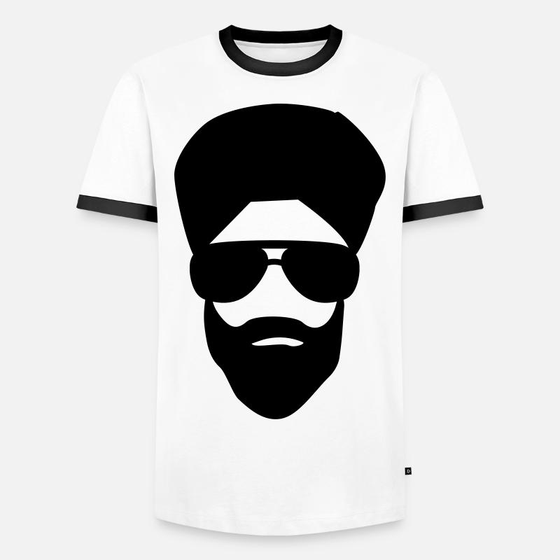 muslim - Männer Kontrast-T-Shirt - Weiß/Schwarz