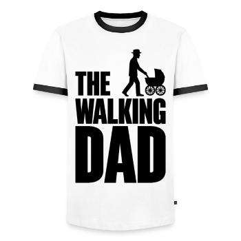 Der Walking Dad Geschenke für Männer - Männer Kontrast-T-Shirt - Weiß/Schwarz - Vorne - AI Model Female 172 light (172cm) & AI Model Male 178 dark (178cm)