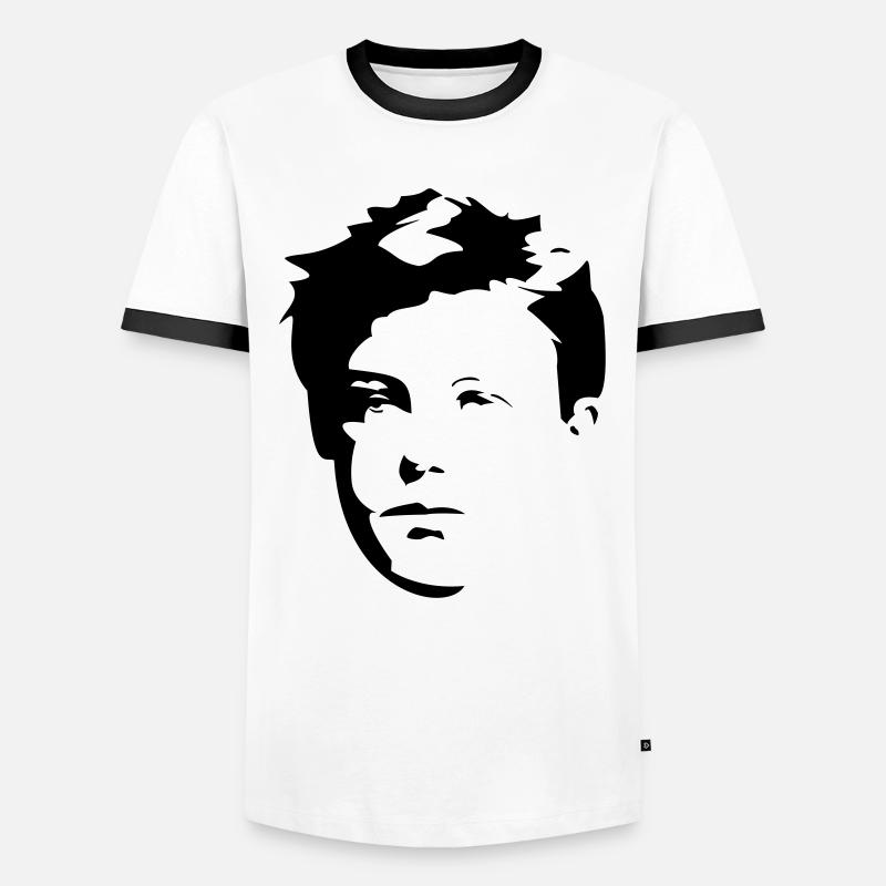 Rimbaud - Men's Ringer Shirt - white/black