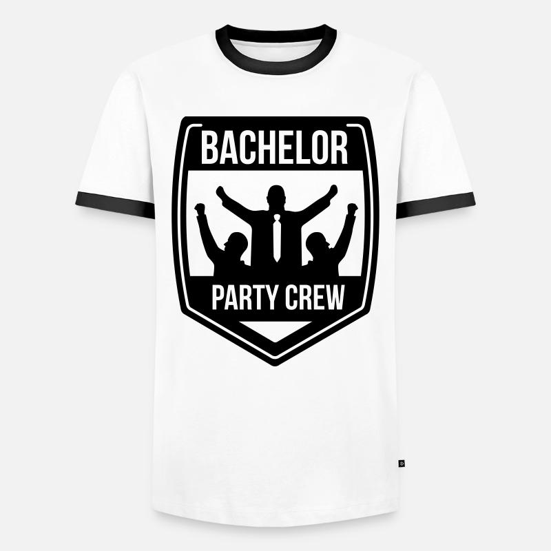 bachelor party - Men's Ringer Shirt - white/black
