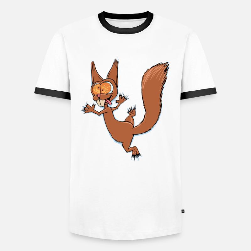 Squirrel - Men's Ringer Shirt - white/black