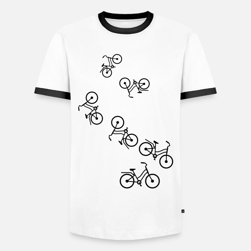 Bicycle Icon - Men's Ringer Shirt - white/black