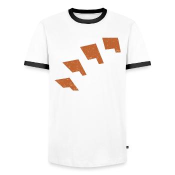 Berkelland VINTAGE - Men's Ringer Shirt - white/black - Front - AI Model Female 172 light (172cm) & AI Model Male 178 dark (178cm)