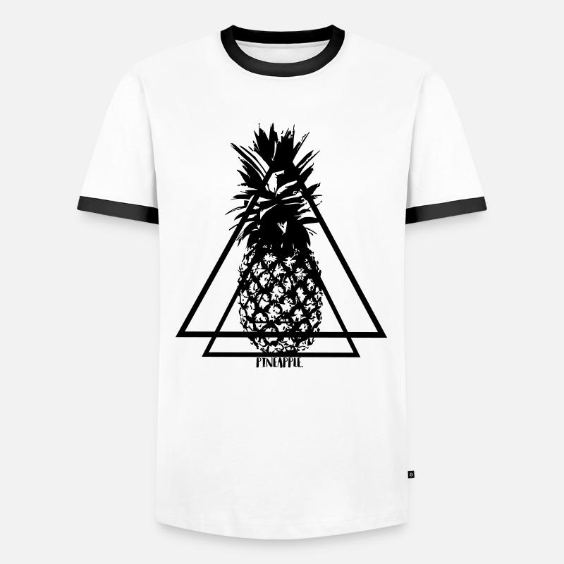 Pineapple - Men's Ringer Shirt - white/black