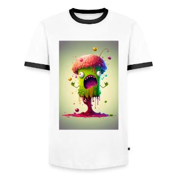 Zombie Gelée - T-shirt contrasté Homme - blanc/noir - Devant - AI Model Female 172 light (172cm) & AI Model Male 178 dark (178cm)