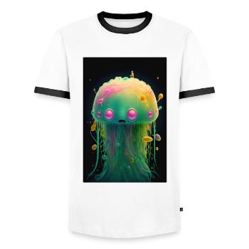 Zombie Gelée - T-shirt contrasté Homme - blanc/noir - Devant - AI Model Female 172 light (172cm) & AI Model Male 178 dark (178cm)