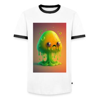 Zombie Gelée - T-shirt contrasté Homme - blanc/noir - Devant - AI Model Female 172 light (172cm) & AI Model Male 178 dark (178cm)