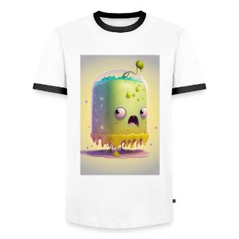 Zombie Gelée - T-shirt contrasté Homme - blanc/noir - Devant - AI Model Female 172 light (172cm) & AI Model Male 178 dark (178cm)