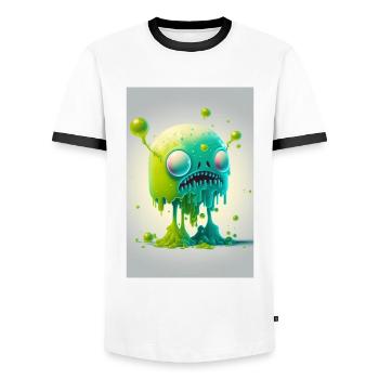 Zombie Gelée - T-shirt contrasté Homme - blanc/noir - Devant - AI Model Female 172 light (172cm) & AI Model Male 178 dark (178cm)