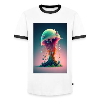 Zombie Gelée - T-shirt contrasté Homme - blanc/noir - Devant - AI Model Female 172 light (172cm) & AI Model Male 178 dark (178cm)