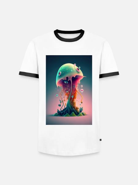 Zombie Frozen - Men's Ringer Shirt - white/black