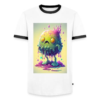 Zombie Gelée - T-shirt contrasté Homme - blanc/noir - Devant - AI Model Female 172 light (172cm) & AI Model Male 178 dark (178cm)
