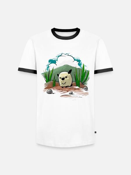 Hamster - T-shirt contrasté Homme - blanc/noir